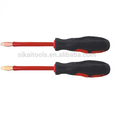 SIKAI brand non sparking safety tools rubber handle insulated slotted screwdriver